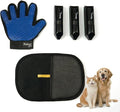 Pet Hair Remover & Shedding Solution: 5-Piece Complete Kit with Dog Grooming Glove, Furniture Cleaner Pad, and 3-Pack Washable Reusable Lint Rollers - Ideal for Home, Clothes, Carpet