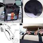 Car Seat Back Organizer, Auto Back Seat Hanging Insulation Multi- Pocket Travel Storage Cooler Bag Heat-Preservation Insulated Wrap Bottle Bag with Mesh Pockets