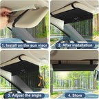 NAZZO Sun Visor Extender for Cars, Adjustable PC Sunshade Lens, Car Sun Visor Extension Blocker, Glare, UV, Stray Light, Snow Blindness Protector, Safe Driving, Universal for Car SUV, Black