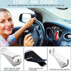40 Pieces Square Head Car Air Vent Clips 12.66 mm Auto Air Conditioner Outlet Clips Air Freshener Clips for Car Air Vent Decoration (White, Black)