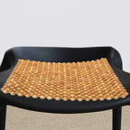 Pine Wood Beaded Seat Cushion Cooling Square Car Seat Cover Comfortable Office Chair Pad for Driving and Home Use