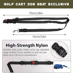 2 Pack Dog Seat Belt Tether for Golf Cart, Pet Dog Seat Belt Harness for Car, Adjustable Golf Dog Collar Leash for Golf Cart Pet Safety Protection to Prevent Accidental Injury