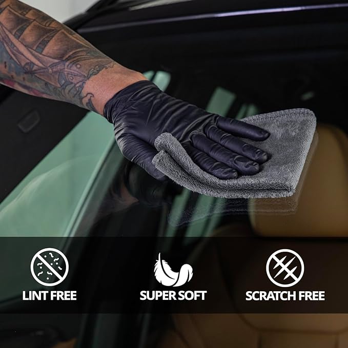 CERAKOTE Paint Sealant Bundle - Microfiber Towel 12-Pack with Platinum Rapid Ceramic Paint Sealant - Streak Free Application for Long Lasting Shine