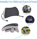 Lumbar Support Pillow for Car, Memory Foam Back Cushion Provides Lumbar Support to Relieve Back Pain, Ideal for Driving Cars and Office Chairs as a Back Support Pillow (Grey)