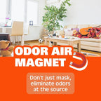 Gonzo Natural Magic Odor Air Magnet - Eliminates Odors from Closets, RV's, Rental Properties, Cars, Pet Areas, Bathrooms, Trash Areas Caused by Smoke, Pets, Garbage, 14oz, Citrus Scent