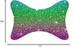 Headrest Pillow for Car Seat, 2 Pcs Memory Foam Neck Support Pillow for Neck Pain Relief, Compatible with Beautiful Turquoise Bling Glitter Sparkles Pattern Car Office Soft Travel Pillow
