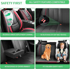 Fit Avalon Car Seat Covers for Toyota Avalon 2001-2024 2025 2026 -Upgraded Premium Waterproof & Breathable Leather,Airbag Compatible,All-Weather Seat Cushion Protector,Full Set,Black-Red