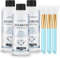 LANBEIDE Updated Diamond Painting Sealer 200ML with Silicone Brush 3 Packs, 5D Diamond Painting Glue Sealer for Dimaond Painting Coasters Permanent Hold & Shine Effect for Jigsaw Puzzles (21 OZ)