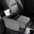 Center Console Cover,Car Armrest Cushion Multifunctional with 2 Storage Bags Cup Holder,Phone Slot,Tissue Box Slot for Most Cars Accessories Interior Organizers-Gray 13.8x7.9 in