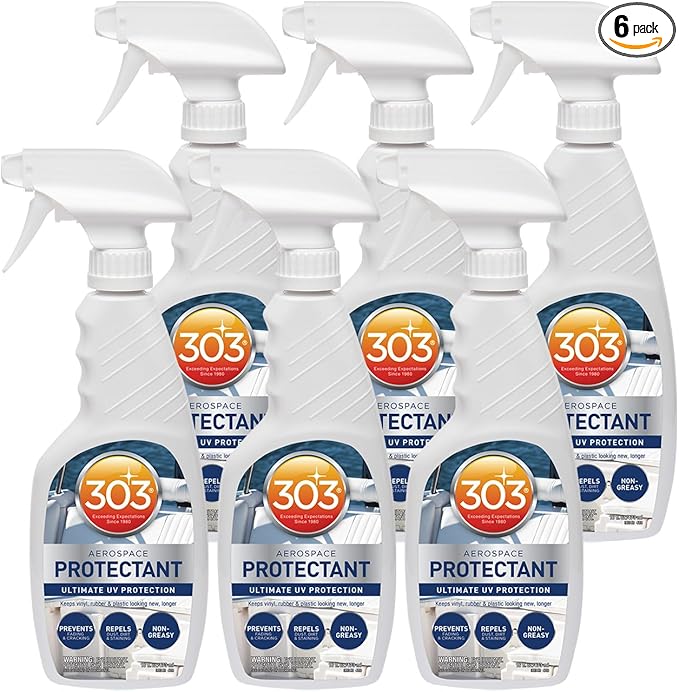 303 Marine Aerospace Protectant – UV Protection – Repels Dust, Dirt, & Staining – Smooth Matte Finish – Restores Like-New Appearance – 16 Fl Oz (Pack of 6) (30340-6PK)