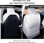 AOMSAZTO Car Seat Cover Fit for Tesla Model Y 2020 2021 2022 2023 2024 2025- Full Set Customized White Seat Covers