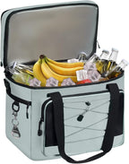 Maelstrom Portable Collapsible Soft Cooler Bag – 24/30/60 Cans Double-Deck Leakproof Ice Chest for Beach, Camping & Grocery