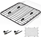 WILDROAD Car Roof Platform, Universal Roof Flat Rack 48" x 47" x 1.3" Heavy Duty Roof Rack Platform with Super Duty Bungee Cargo Net, Ratchet Straps and Anti-Rust Sealant Fits for SUV Truck Cars