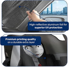 GENANY Nightmare Skellington Couple Horror Windshield Sun Shade for Car SUV Truck (55x30 inches), Sun Shade Windshield, Protector Blocks UV, Auto Gifts, Car Decor
