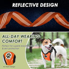 Lukovee Dog Seat Belt for Car, Adjustable Dog Car Harness for Large Medium Small Dogs, Soft Padded & Breathable Mesh Dog Seatbelt with Car Strap and Carabiner (Orange,L)