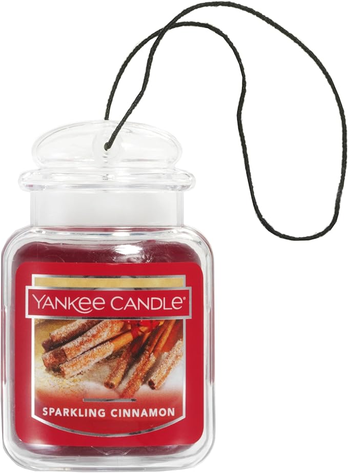 Yankee Candle Car Jar Ultimate, Sparkling Cinnamon, 0.96 OZ (Pack of 4)