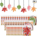 40 Sets Car Air Fresheners for Men Women Thanksgiving Bulk Gifts Fall Leaves Little Trees Car Air Fresheners Autumn Maple Leaf Scented Car Freshener Hanging Oil Ornament for Car