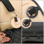 Black Panther 1 Piece PU Car Seat Cover Front Seat Protector Compatible with 90% Vehicles,Embroidery,Anti-Slip & Full Wrapping Bottom W55cm*D54cm(21.65''*21.26'') (1Piece,Burgundy)