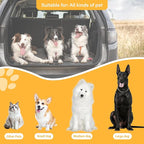 Dog Seat Belt Retractable Dog Car Harness 2 Pack Adjustable Elastic Bungee Buffer Heavy Duty & Durable & 360 Degree Swivel.