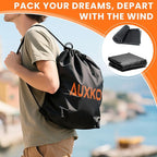 AUXKO 22 Cubic Ft Waterproof Rooftop Cargo Carrier Bag for All Vehicles with/Without Roof Rack, Soft Shell Car Roof Bag with Reflective Strip Includes Anti-Slip Mat, 6 Door Hooks & Combination Lock