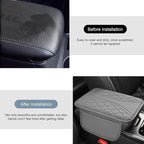 Car Center Console Cover, Leather Auto Armrest Cover with 2 Storage Bags, Universal Cars Armrest Cushion, Vehicle Interior Accessories Protector for Sedan, SUV, Truck (Gray)