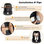 Adjustable Travel Pillow for Infant, Portable Baby Head Neck Support Pillow for Car Seat and Stroller, Banana Travel Headrest Pillow for Infant, Comfortble Toddler Neck Pillows for Pushchair, Brown