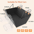 Back Seat Extender for Dogs,Hard Bottom Car Seat Cover for Dogs with Mesh Window,Waterproof Backseat Pet Cover Hard Bottom-Dog Car Seat Cover for Back Seat Dog Hammock for Car/SUV