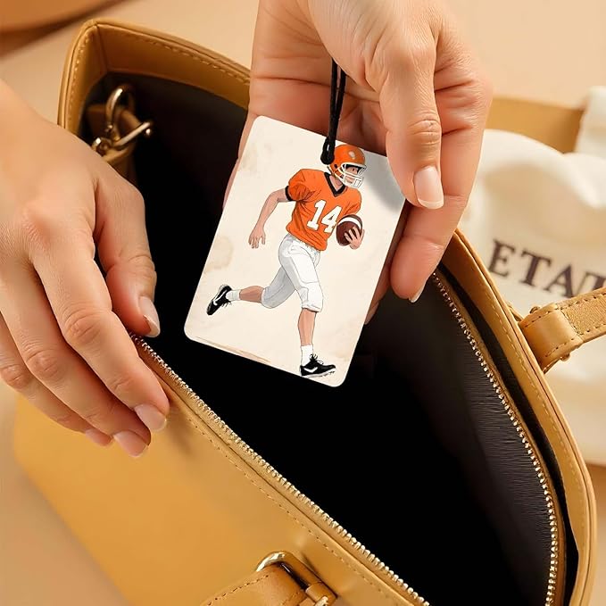 Football - Themed Car Air Freshener 4 Pcs, Sports Inspirational Quotes Hanging Air Freshener for for Cars Closet Drawer Books, Car Accessories Mirror Decor for sports enthusiast.