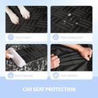ELLINI Dog Car Seat Cover for Back Seat, Hard Bottom Back Seat Extender for Dogs, Holds 400lbs, 600D Heavy Duty Scratch-Proof Waterproof Dog Hammock for Full-Size Trucks/SUV