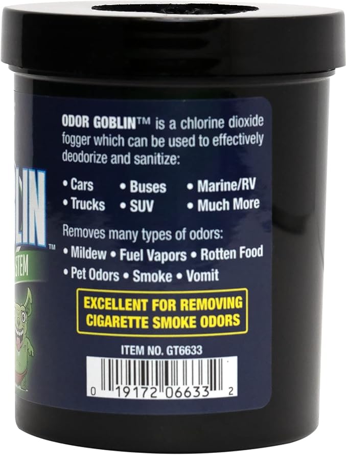 Gliptone Odor Goblin Chlorine Dioxide Fogger Odor Elimination System for Cars, Buses, Marine/RV, Trucks, SUV