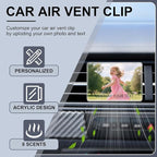 Personalized Car Air Vent Clip, Custom Photo Car Air Freshener Vent Clip with 8 Scents, Decorative Car Accessories Interior, Unique Gift for Couples, Friends & Family (Rectangle)