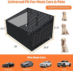 URPOWER Hard Bottom Dog Car Seat for Large Medium Dogs, Dog Back Seat Extender with 3-Sided Hard Boards, Waterproof Pet Backseat Cover Dogs Hammock for Large Cars, Trucks and SUVs, Holds up to 200 lbs