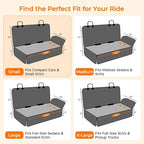 URPOWER Dog Car Seat Cover for Back Seat - Waterproof Non-Slip Car Seat Protector for Dogs Pet, Scratchproof Back Bench Seat Covers for Compact Cars Small SUVs, Black