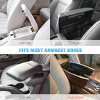 Fluffy Car Armrest Cover, Universal Car Center Console Pad, Car Armrest Seat Box Cover Decor Accessories For Women Men, Armrest Seat Box Cover Protector For Most Vehicle, SUV, Truck, Car (Beige)