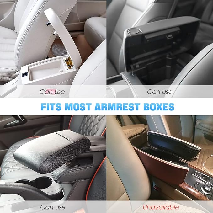 Fluffy Car Armrest Cover, Universal Car Center Console Pad, Car Armrest Seat Box Cover Decor Accessories For Women Men, Armrest Seat Box Cover Protector For Most Vehicle, SUV, Truck, Car (Brown)