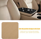 Mandark Bling Car Center Console Cover, Rhinestones Crown Vehicle Armrest Seat Box Mat Pad, Diamond Automotive Interior Arm Rest Cushion Protector Decor Accessories, Universal Fit(Black)