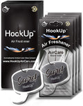Hockey Car Air Freshener by HookUp - 4 Pack - Black Gold Scent (Extra Strong) | Unique Hockey Gift for Players, Coach, Fans | Hanging Car Accessory with Long Lasting Fresheners Smell