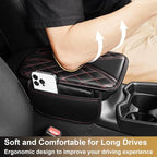 Center Console Cover Fit for bZ4X Scratch & Wear Resistant Waterproof Middle Console Cover with 2 Storage Bags(Black&Redline)