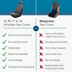DryvaSeat - Premium Microfiber Towel Car Seat Cover - Waterproof & Sweatproof - Universal Fit, Machine Washable, Non-Slip - Seat Protector for Car, Truck, SUV, Van (Gray, 1 Pack)