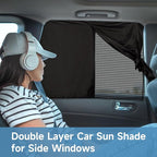 Car Window Shades for Baby, Side Window Sun Shades Blocks Heat and UV Rays Glare,Magnetic Car Privacy Safe Curtains for Back Windows, Camping Accessories