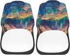 Delerain Car Seat Covers Set 2Pcs, Aurora Borealis Universal Front Car Seats Vehicle Enterior Protector Suitable Fits Most Car Auto SUV Sedan Truck