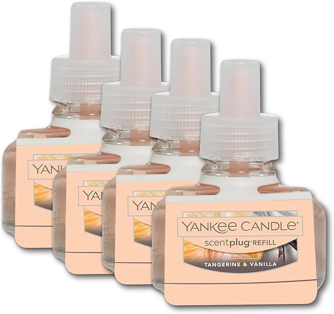 Yankee Candle ScentPlug Refill, Tangerine & Vanilla (Pack of 4)