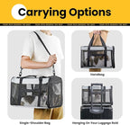 Soft-Sided Cat Carrier for Small-Medium Cats, Puppies up to 15 Lb, Airline Approved