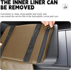 Car Armrest Cover Pad - Nappa Leather Car Center Console Cover with Breathable Holes, Non-Slip Auto Arm Rest Cushion, Universal Car Interior Accessories Fit forTesla Model Y (Light Brown)