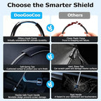 [Upgraded] DooGooCoo Windshield Sun Shade Umbrella - Large, Car Sunshade for Front Windshield [UV Block & Heat Shield], Keep Car Cooler & Protect Interior Sun Shade for car Windshield (61"x35")