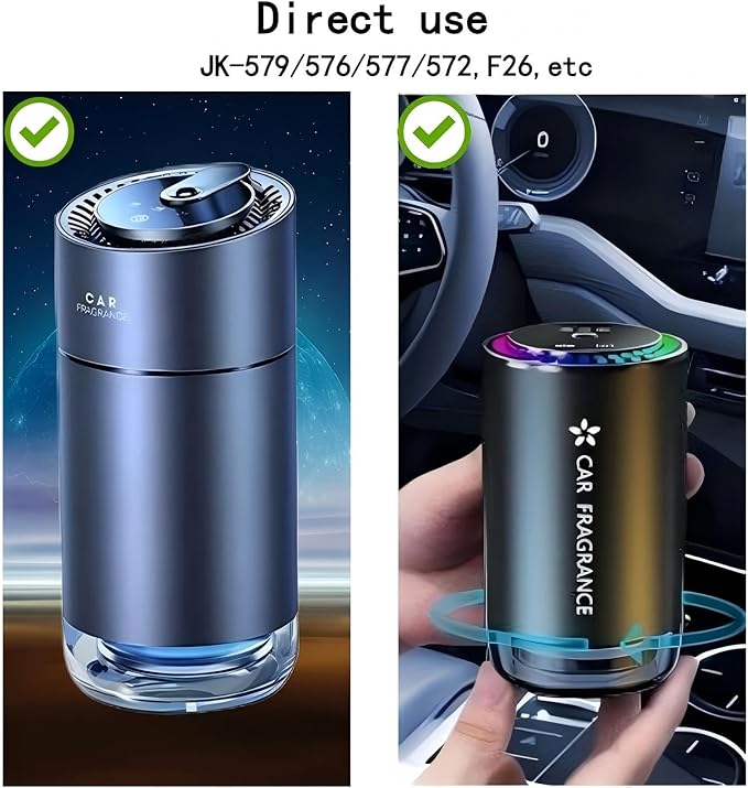 Smart Car Air Freshener Perfume Refill,3.38 fl oz (100ml), lasts 4-12 months, safe for pregnant women and babies (Bergamot-fresh, 2-Pack)