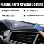 3Pcs Crystal Coating for Car, Plastic Parts Crystal Coating, Cristal para PláStico Del Carro for Car, Great Gloss Protection, Long Duration Refurbish Agent with Spong