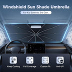Autorder Windshield Sun Shade Umbrella for 2016-2020 Kia Sorento Accessories,Upgraded Ice Crystal Material,Easy Setup Umbrella Sunshade for Car Windshield,100% Sun Blocking
