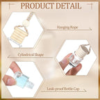 300 Pcs Car Diffuser Bottles with Wooden Cap 4.8ml Empty Glass Perfume Bottles Bulk Hanging Clear Car Diffuser Fragrance Holder Air Fresheners for Aromatherapy(Cylinder)