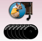 Custom Air Freshener for Car with Photo Text Picture Both Sides, Personalized Gift for Valentine’s Day Birthday- Ideal for Car Wardrobe Bathroom Hanging Ornaments (Record Player Vent Clips)